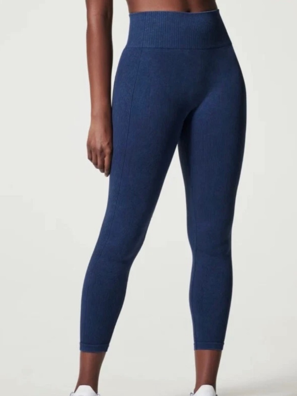 New! SPANX Navy High-Waist Seamless Leggings - "Look at Me Now"